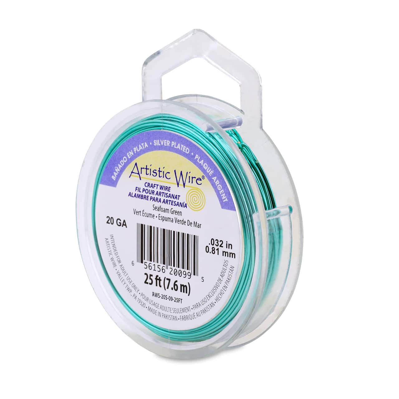 Artistic Wire® 20 Gauge Silver Plated Tarnish Resistant Colored Copper Craft Wire, 25ft.